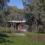 Photo of old Bourke Trestle style bridge