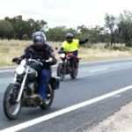 Photo of Noah and Joe on the road out of Collarenebri