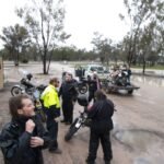 Photo of Cold and Wet riders at Collarenebri